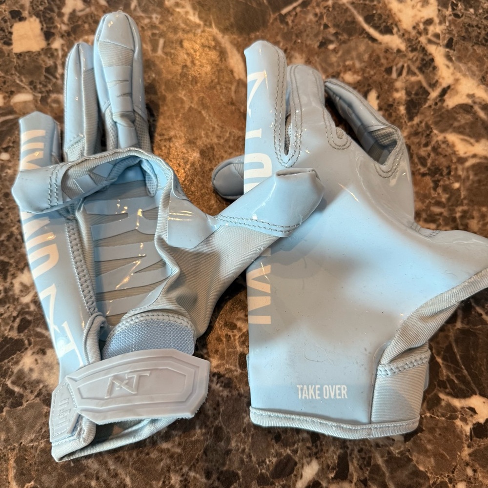Kids Light Blue football Sports Gloves